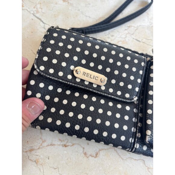 Relic Black & White Polka Dot Wristlet Clutch - Picture 5 of 7